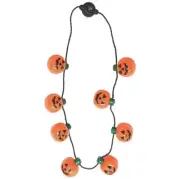 Light up Pumpkin Necklace Jack O Lantern Necklace Happy Halloween Theme Battery