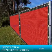 Ifenceview 9 FT Width Red Fence Privacy Screen Net Mesh Awning Canopy Patio Top