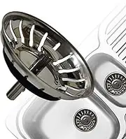 AONAT Sink Strainer Plug,Kitchen Sink Stainless Steel Thicken Strainer Waste Plug,Sized for UK Sinks(Diameter:80mm)