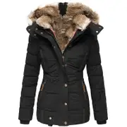 Women"s Down Coat Winter Regular Warm Casual Daily Jacket Long Sleeve CC Black