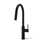 ACA Black Swivel Spout Sink Basin Faucet 2 Mode Brass Pull Out Kitchen Mixer Tap