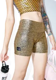 [Purusha People] Gold Hologram Shorts