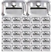 100 Pcs Stainless Steel Wall Panel Buckle Furniture Brackets Black Wallpaper