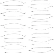 GANAZONO Steel Wire Leader for Fishing 15cm/20cm/25cm Anti-bite Line Bite-Resistant Leader for Angling