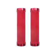 Trigram Lock-on Bike Grips Kraton Rubber 130mm with 2 side lock rings Red