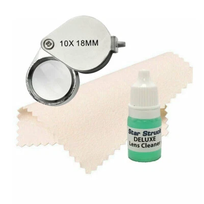 SE MJ381018C 10x 18mm Loupe Chrome Plated Coin Jewelry Eye Loupe Magnifier Lens