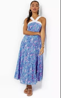 Lilly Pulitzer Jenette Halter Dress It’s A Sailabration 00 NWT