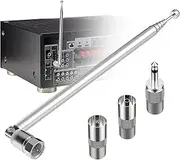 ANBOO FM Radio Antenna,FM Aerial Indoor Antenna 75 Ohm, with 3 Adapters, for Table Top TV, HiFi, AV Stereo Receiver, Mini System