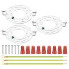 3 Set 115mm (4.53") Universal Light Fixture Mounting Bracket Kit with Screw