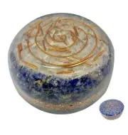 Sodalite Orgonite Tower Buster Dome - EMF Protection Chakra Crystal Orgone