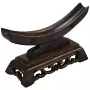 Wood Sword Stand Solid Display Katana Holder Crescent Shape for General
