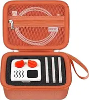 BOVKE Carrying Case Compatible with Yoto Mini 2024 Edition Kids Audio & Music Player, Storage Holder Bag for Children’s Speaker Plays Audiobook Cards Radio, Extra Space for Cards Cables, Orange