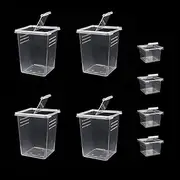 Small Reptile breeding Box Spider Terrarium freeding Box for arboreal Tarantula Scorpion Sling Lizards Mantis Jumping Spider Snail Insect Isopods Terrariums Breeding Box (4high+4small)
