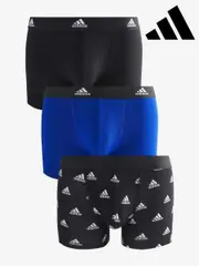 adidas Black/Navy Active Flex Cotton 3 Pack Boxers 5inch (E19828) | $69