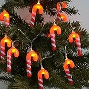 Ninonly 3M Christmas Candy Cane Lights, Battery Operated Waterproof 20 LED Christmas Lights, 8 Modes Christmas Fairy Lights for Indoor Outdoor Christmas Tree Garden Patio Fence Yard Decoration