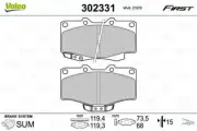 VALEO Disc Brake Pad Set Front For TOYOTA 4 Runner Hilux VW Taro 84-07 446535230 (for: Toyota)