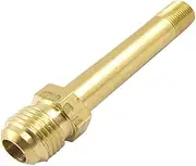 New Lon0167 76mm Long Featured 0.53" / 0.35" reliable efficacy Thread Dia Mould Brass Pipe Nipple(id:592 89 53 e7c)