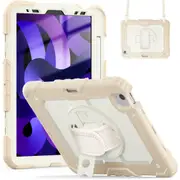 MCC Shockproof iPad Pro 11" 2021 3rd Gen Strap Rugged Colourful Tough Case Cover Apple [Rose Gold+Beige]