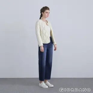 GIORDANO 女裝素色輕薄羽絨外套 - 18 雲霜白