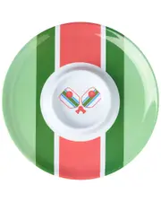 Godinger Pickle Ball Striped Melamine Chip-N-Dip