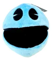 Large Blue Round Pac Man Plush Toy 7 inch Bandai Namco NWT