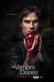 THE VAMPIRE DIARIES TVD Poster IAN SOMERHALDER CW Paul Wesley NINA DOBREV Rare!