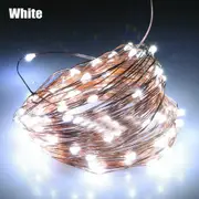 4M 40LED White 2-4M Battery Powered String Fairy Lights Copper Wire Waterproof Xmas Decor Warm