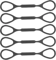 SUPVOX 5pcs Trumpet Slide Stoppers Silicone Accessory for Musical Instruments Durable Replacement Stopper Rings Lightweight and Flexible Design Black
