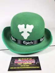 Carlsberg Danish Pilsner Beer Green Bowler Derby Hat Adult - New Old Stock!