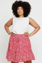 White Sleeveless Top Tie Back Linen Blend
