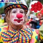10 Pcs Performance Circus Make Up Red Ball Red Nose Sponge Cosplay Props Clown