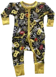 BONDS Baby Unisex AFL Richmond Tigers Zip Wondersuit Romper Bodysuit 00 0 BNWT