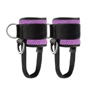 Fitness Thigh Straps Padded D-Rings Ankle Strap Leg Cuffs for Gym Men & Women