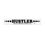 Hustler - Plate decal - black on clear decal - old school bmx
