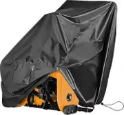 Snow Blower Cover, Universal Fit Two Stage Snow Thrower Cover, Heavy Duty 600d Polyester Fabric