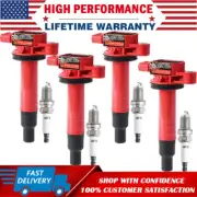 4 Ignition Coils + 4 Iridium Spark Plugs For Toyota Prius Echo Yaris Scion XA XB