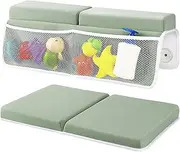 Bath Kneeler and Elbow Rest Pad Set - 1.5'' Comfortable Thick Bath Kneeler Pads, Quick Dry Soft Kneeling Pad for Bath Time, Non-Slip Knee& Arm Support Bathtub Mat with Organizer
