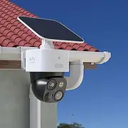 Akoemxeeo Camera Mount for Eufy Security SoloCam S340 - Adjustable Weatherproof Gutter and Wall Mount Holder Accessories, Pack of 2