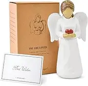 Angel Figurines for Women, Guardian Angel Figurine, Healing Angel Gifts Sympathy Gift, Sculpted Hand-Painted Collectible Figurines, Resin Angels Figure for Home Decor