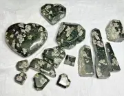 Snowflake black obsidian Towers, unfinished tower hearts tumbles 2.9kg wholesale