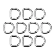 10 Pcs D Ring Buckle 0.63" Semi-Circular D-Rings Silver Tone for Bags Craft DIY