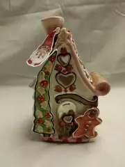 Blue Sky Heather Goldminc Gingerbread House Cottage Tea Light~2002 Christmas
