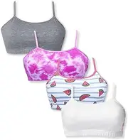 [DChica] D'chica Cotton Girls Training Bras with Double Front Layering for Teens - Pack of 5