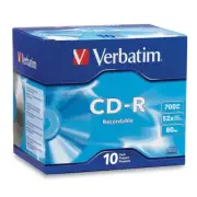 Verbatim CD-R 700MB/80min/52X - 10 Pack Jewel Cases, DataLifePlus
