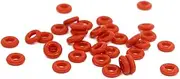 30PCS Red Silicon O-Ring Silicone VMQ 1.8mm Thickness Seal Rubber Gasket Ring Washer,7.15x3.55x1.8mm