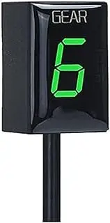 1-6 Gear Display Indicator Non-Destructive Installation Motorcycle Accessories, for KVF 750 [ATV] 2008-2010 Motorcycle Gear Indicator(Black Green)