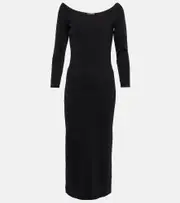 [The Row] The Row Coralinda scuba midi dress AU 16 black