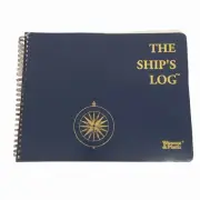 Vintage Weem's & Plath Ship's Log Book 8.5 X 11" Blue Spiral Bound Unused Boat
