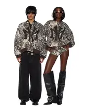 Buy Mowalola Bomber Cheetah Trashed | Ksubi ++