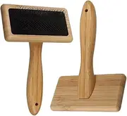 Wool Carders Needle Felting Brush, Hand for Wool, Craft Tools with Solid Wood Handle, Slicker Brush Dogs, Spinning and Weaving, Felt Project (2Pcs)